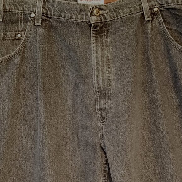 LEVI'S 546 Jeans Men's 42 x 32 Vintage Black Loose Pleated Made in USA - Picture 2 of 13